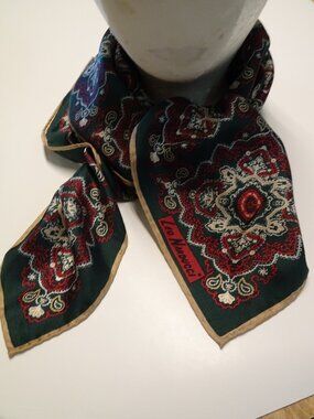 Vintage Leo Narducci 100% rolled Silk Scarf